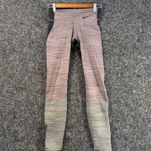 Nike Dri Fit‎ Womens XS Athleisure Leggings Activewear Workout Pants Zip Ankle